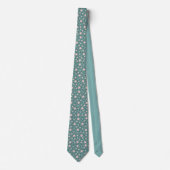 Mint Geo Hexagon & Charcoal Triangle Tie ネクタイ (正面)