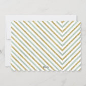 Mint Gold Chic Chevron Personalized Photo シーズンカード (裏面)