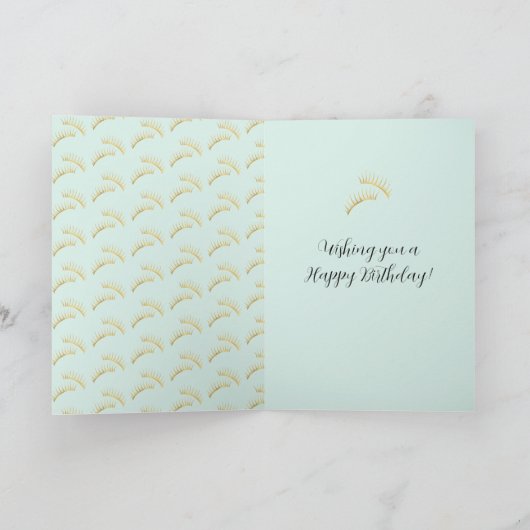 Mint Gold Eyelashes カード (内部)