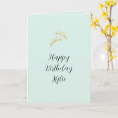 Mint Gold Eyelashes カード (黄色い花)