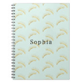 Mint Gold Eyelashes ノートブック (正面)
