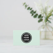 Mint Green AddLogo QRコード付きビジネスカード 名刺 (スタンド正面)
