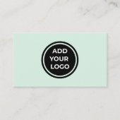 Mint Green AddLogo QRコード付きビジネスカード 名刺 (正面)