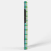 Mint Green and Blue Plaid Phone Case Samsung Galaxyケース (右側面)
