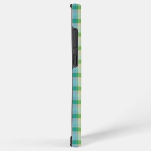 Mint Green and Blue Plaid Phone Case Samsung Galaxyケース (右側面)