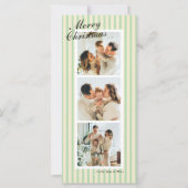 Mint Green and Cream Chic Vertical Stripes 3 Photo (正面)