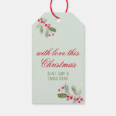 Mint Green and Pink Christmas Angel ギフトタグ (裏面)