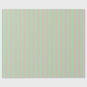 Mint green and pink striped pastel wrapping paper ラッピングペーパー (フラット)