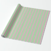 Mint green and pink striped pastel wrapping paper ラッピングペーパー (アンロールド)