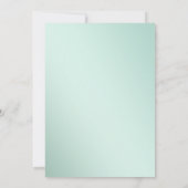 Mint Green and Silver Wedding Anniversary  招待状 (裏面)