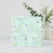 Mint green and teal frosting invitation  招待状 (スタンド正面)