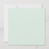 Mint green and teal frosting invitation  招待状 (裏面)