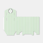 Mint green and white stripes monogram wedding フェイバーボックス (折り畳みなし)