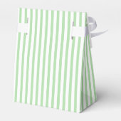 Mint green and white stripes monogram wedding フェイバーボックス (裏面サイド)