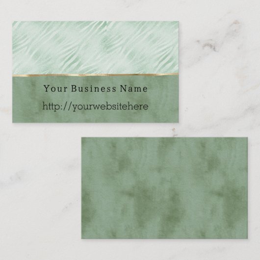 Mint Green Animal Business name website 名刺 (正面/裏面)