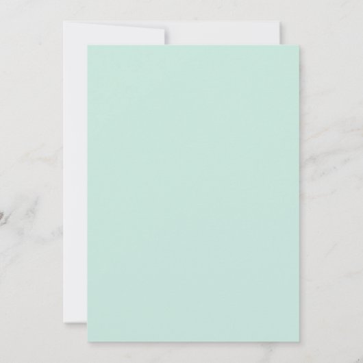 Mint Green Atmospheric Spring Wedding 招待状 (裏面)
