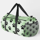 Mint Green Black Paw Print Bag ダッフルバッグ (右コーナー)