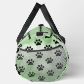 Mint Green Black Paw Print Bag ダッフルバッグ (右)