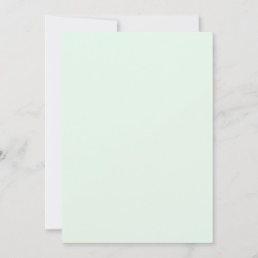 Mint Green Breezy Spring Wedding 招待状 (裏面)