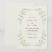Mint Green Breezy Summer Wedding 招待状 (正面/裏面)