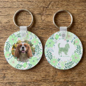 Mint Green Cavalier King Charles Spaniel Custom キーホルダー