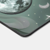 Mint Green Celestial Moon Calm Vibes デスクマット (コーナー)