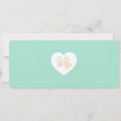 Mint Green & Champagne Boarding Pass Wedding 招待状 (裏面)
