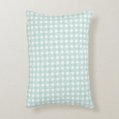 Mint Green Checks アクセントクッション (正面(垂直))