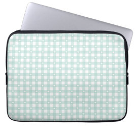Mint Green Checks ラップトップスリーブ