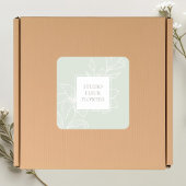 Mint Green | Chic Floral Label スクエアシール