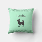Mint Green Chihuahua Personalized Matching クッション (裏面)