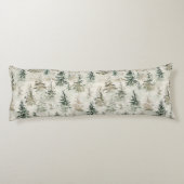 Mint Green Christmas Bunny Rabbits ボディピロー (裏面)