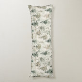 Mint Green Christmas Bunny Rabbits ボディピロー (裏面 (縦))