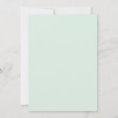 Mint Green Delightful Spring Wedding 招待状 (裏面)
