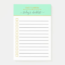 Mint Green Do List(緑の金ゴールドをパーソナライズされたリストに表示)