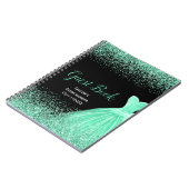 Mint Green Dress Faux Glitter Quinceanera Guest ノートブック (左側)