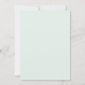 Mint Green Ethereal Winter Wedding 招待状 (裏面)
