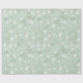 Mint Green Faux Glitter Birthday ラッピングペーパー (フラット)