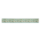 Mint Green Floral サテンリボン (正面)