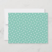 Mint Green Floral Monogram Note Cards ノートカード (裏面)