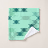 mint green geometric バスタオルセット (ウォッシュタオル)