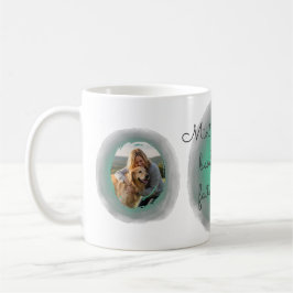 Mint Green Golden Retriever Personalized Photos コーヒーマグカップ