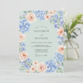 Mint Green Graceful Summer Wedding 招待状 (スタンド正面)