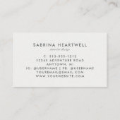 Mint Green Gray Terrazzo Pattern Interior Design 名刺 (裏面)