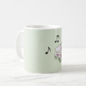 Mint Green Lavender Violin コーヒーマグカップ (正面左)