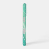 Mint Green Light Waves Phone Case iPhone 16ケース (右側面)