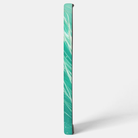 Mint Green Light Waves Phone Case Samsung Galaxyケース (左側面)