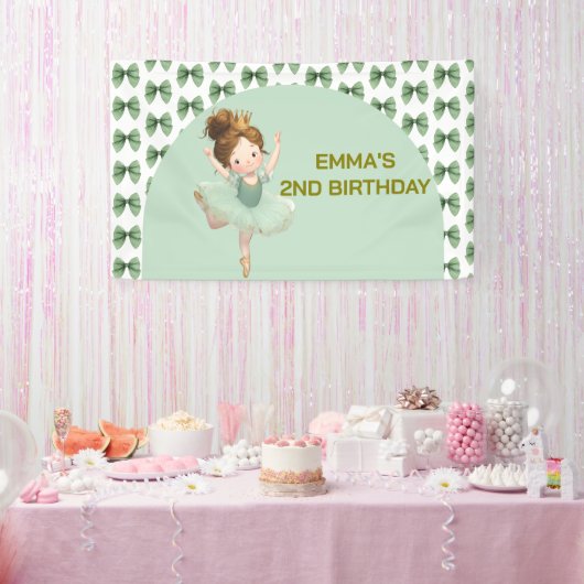 Mint Green Little Princess Ball Banner 横断幕 (パーティー)