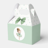 Mint Green Little Princess Ball Favor Box フェイバーボックス (正面サイド)