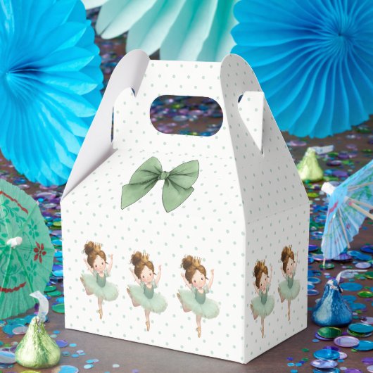 Mint Green Little Princess Ball Favor Box フェイバーボックス (パーティー)